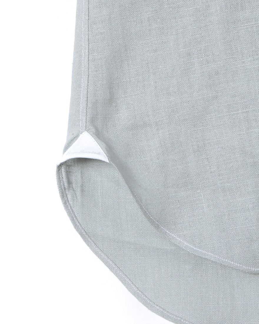 ERRICO FORMICOLA反染めリネン ソリッド レギュラーカラーシャツ【HUGO】08l