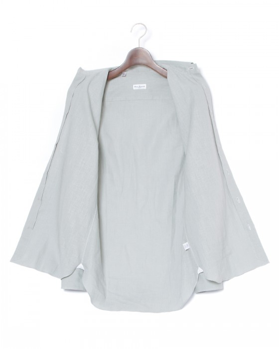 ERRICO FORMICOLA反染めリネン ソリッド レギュラーカラーシャツ【HUGO】10l