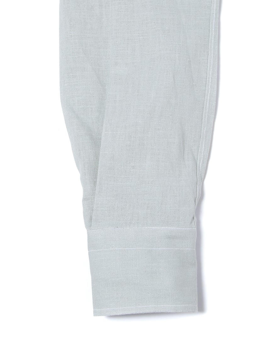 ERRICO FORMICOLA反染めリネン ソリッド レギュラーカラーシャツ【HUGO】12l