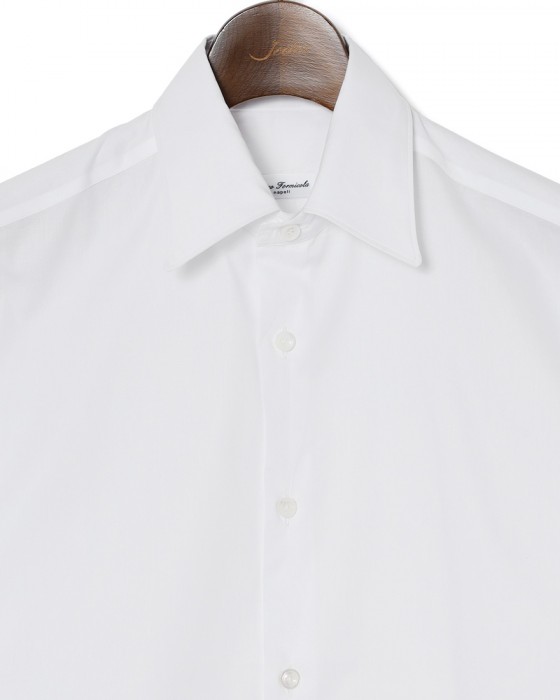 ERRICO FORMICOLAコットンオックス レギュラーカラーシャツ【HUGO】05l
