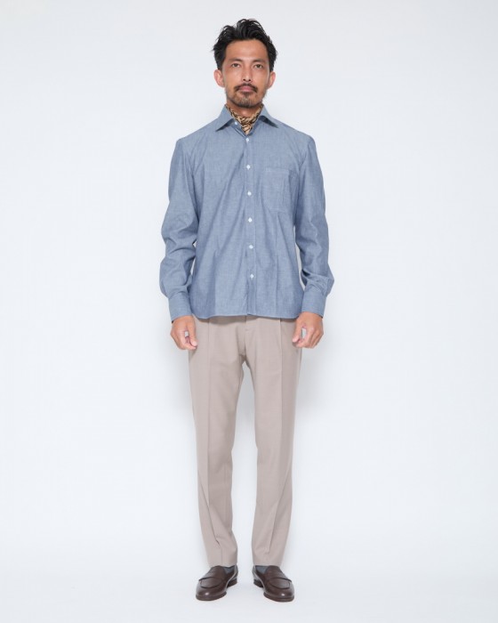 ERRICO FORMICOLAコットンシャンブレー ジャンニシャツ 【GIANNI】01l