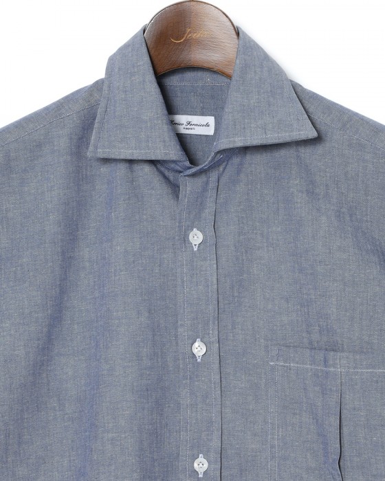 ERRICO FORMICOLAコットンシャンブレー ジャンニシャツ 【GIANNI】05l