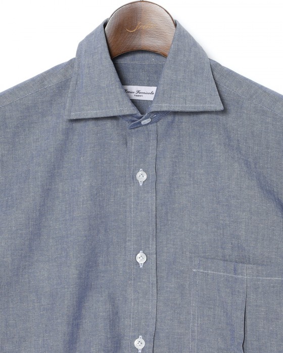 ERRICO FORMICOLAコットンシャンブレー ジャンニシャツ 【GIANNI】06l