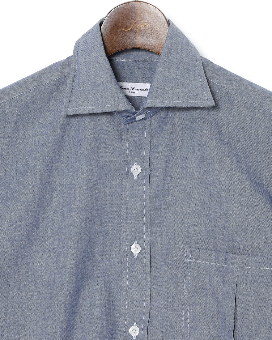ERRICO FORMICOLAコットンシャンブレー ジャンニシャツ 【GIANNI】06l