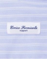 ERRICO FORMICOLAブルー ストライプ タブカラーシャツ 【HUMPHREY】mb_09l