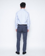 ERRICO FORMICOLAブルー ストライプ タブカラーシャツ 【HUMPHREY】mb_18l