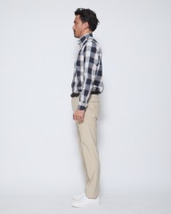 ERRICO FORMICOLAコットンリネン ホワイトチェック BDシャツ【LUCA】mb_17l