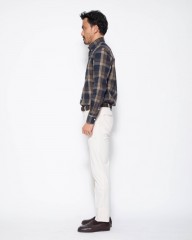 ERRICO FORMICOLAコットンリネン ネイビーチェック BDシャツ【LUCA】mb_17l