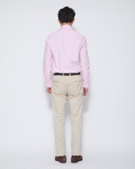 ERRICO FORMICOLAコットンリネン ストライプ レギュラーカラーシャツ【HUGO】mb_18l