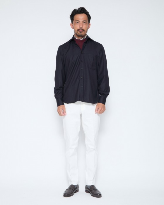 ERRICO FORMICOLAウールカシミヤストレッチ ジャンニシャツ 【GIANNI】01l