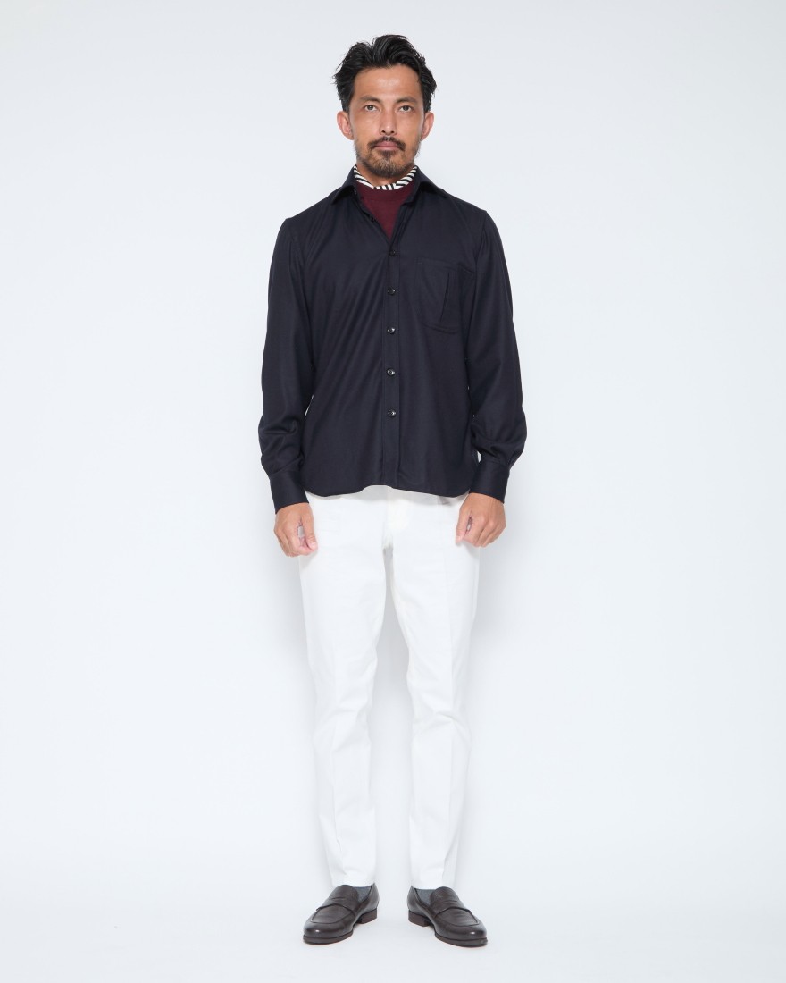 ERRICO FORMICOLAウールカシミヤストレッチ ジャンニシャツ 【GIANNI】01l