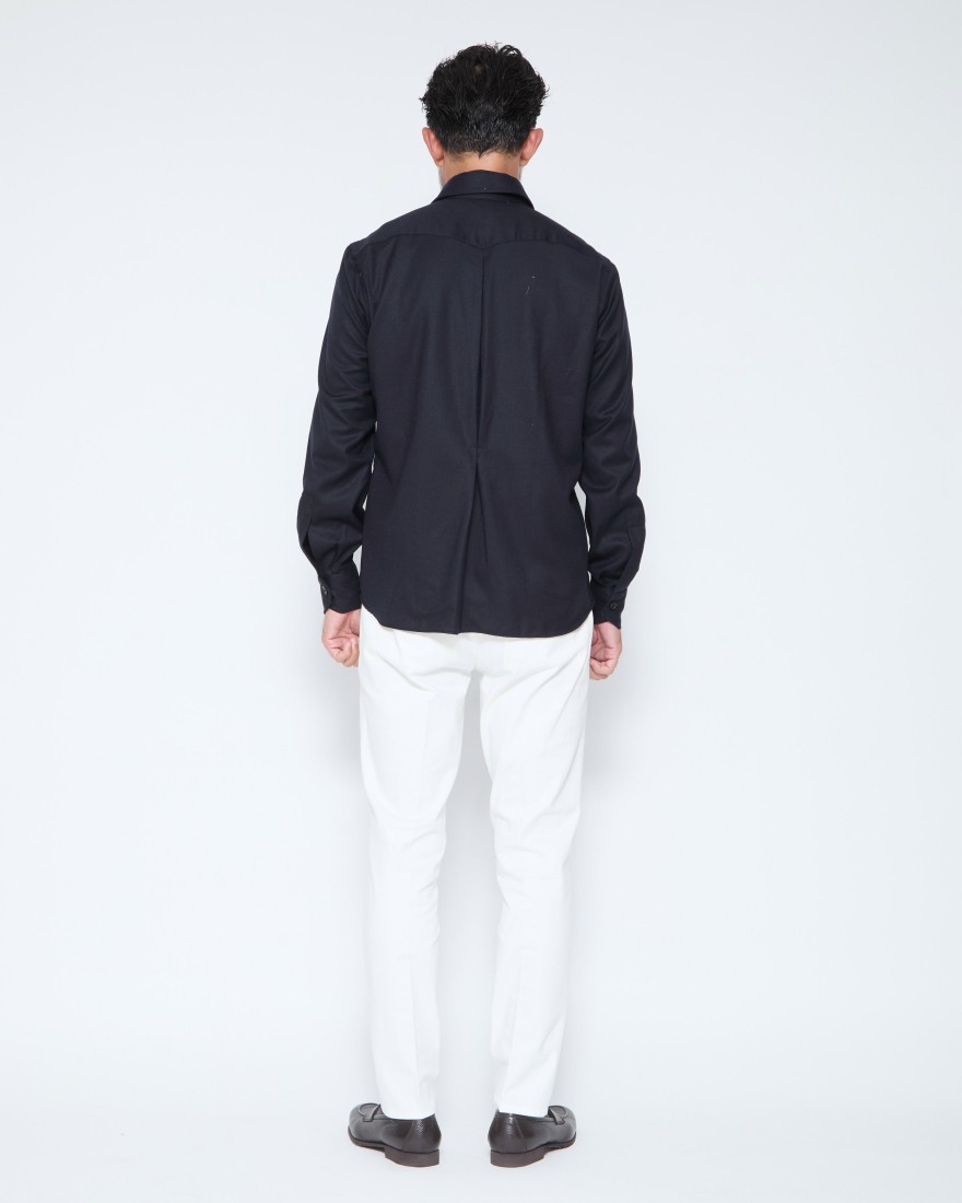 ERRICO FORMICOLAウールカシミヤストレッチ ジャンニシャツ 【GIANNI】03l