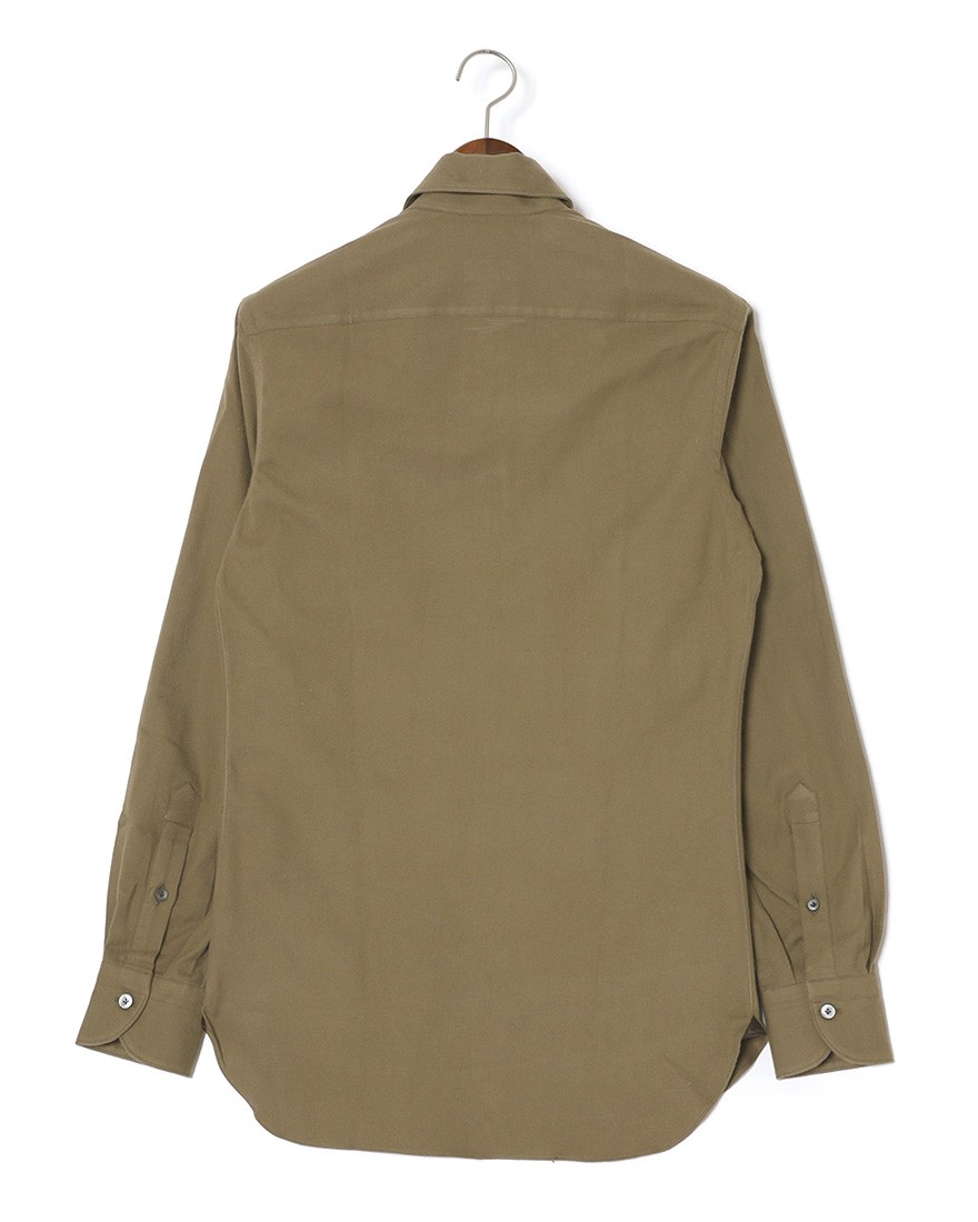 ERRICO FORMICOLA起毛コットンツイル レギュラーカラーシャツ【HUGO】06l