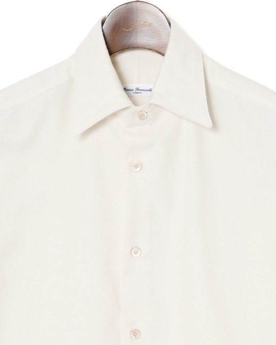 ERRICO FORMICOLA起毛コットンツイル レギュラーカラーシャツ【HUGO】08l