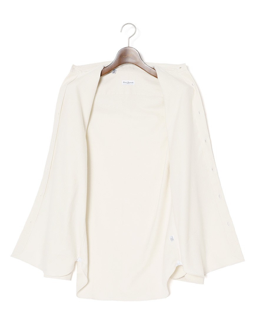 ERRICO FORMICOLA起毛コットンツイル レギュラーカラーシャツ【HUGO】13l