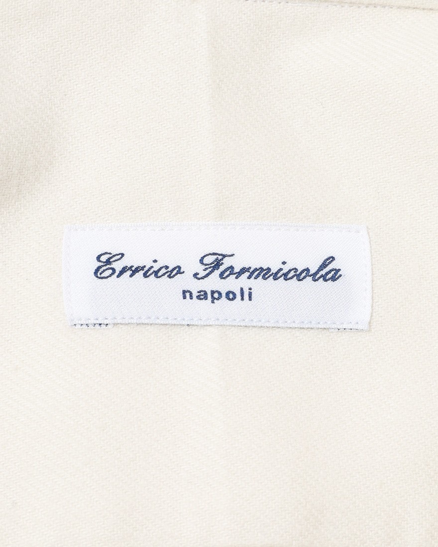 ERRICO FORMICOLA起毛コットンツイル レギュラーカラーシャツ【HUGO】14l