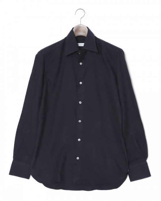 ERRICO FORMICOLA起毛コットンツイル レギュラーカラーシャツ【HUGO】ma