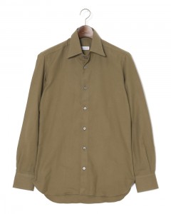 起毛コットンツイル レギュラーカラーシャツ【HUGO】