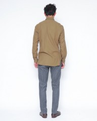 ERRICO FORMICOLA起毛コットンツイル レギュラーカラーシャツ【HUGO】mb_03l