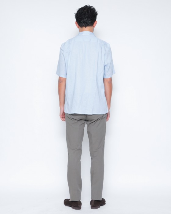 ERRICO FORMICOLAリネンビスコース ショートスリーブシャツ【LECCE】 03l