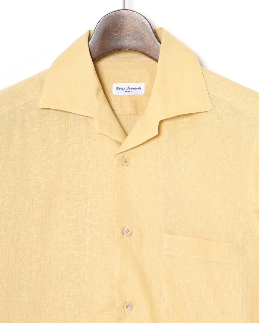 ERRICO FORMICOLAリネンビスコース ショートスリーブシャツ【LECCE】 06l