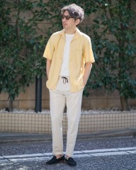 ERRICO FORMICOLAリネンビスコース ショートスリーブシャツ【LECCE】 mb_ma