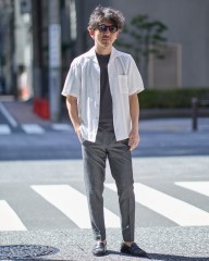 ERRICO FORMICOLAビスコース ショートスリーブシャツ【LECCE】 mb_ma