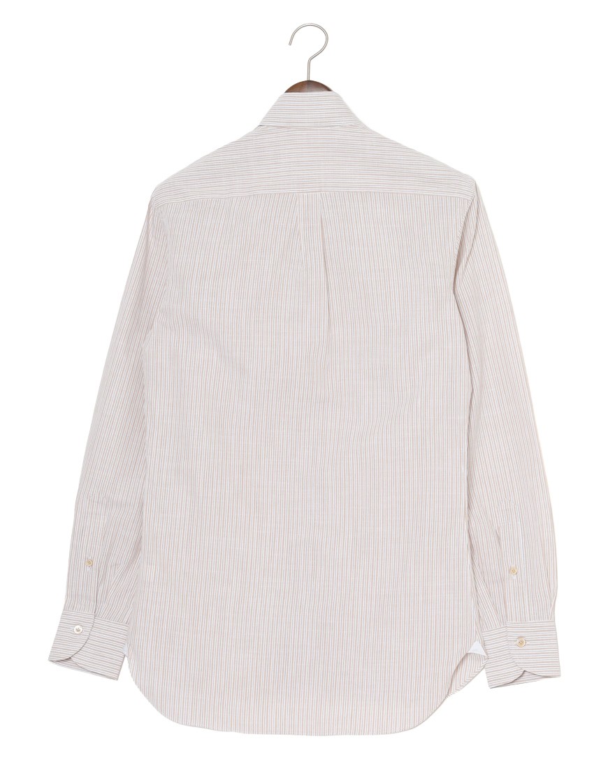 ERRICO FORMICOLAリネンコットン ストライプ BDシャツ【LUCA】04l