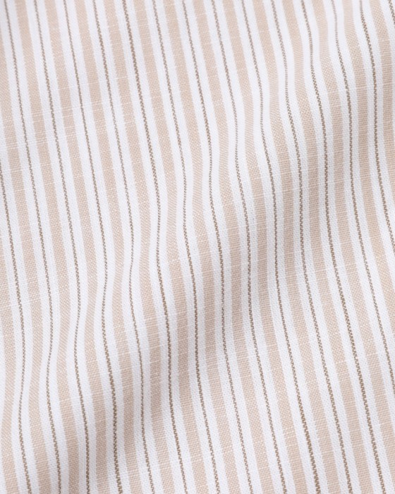 ERRICO FORMICOLAリネンコットン ストライプ BDシャツ【LUCA】16l