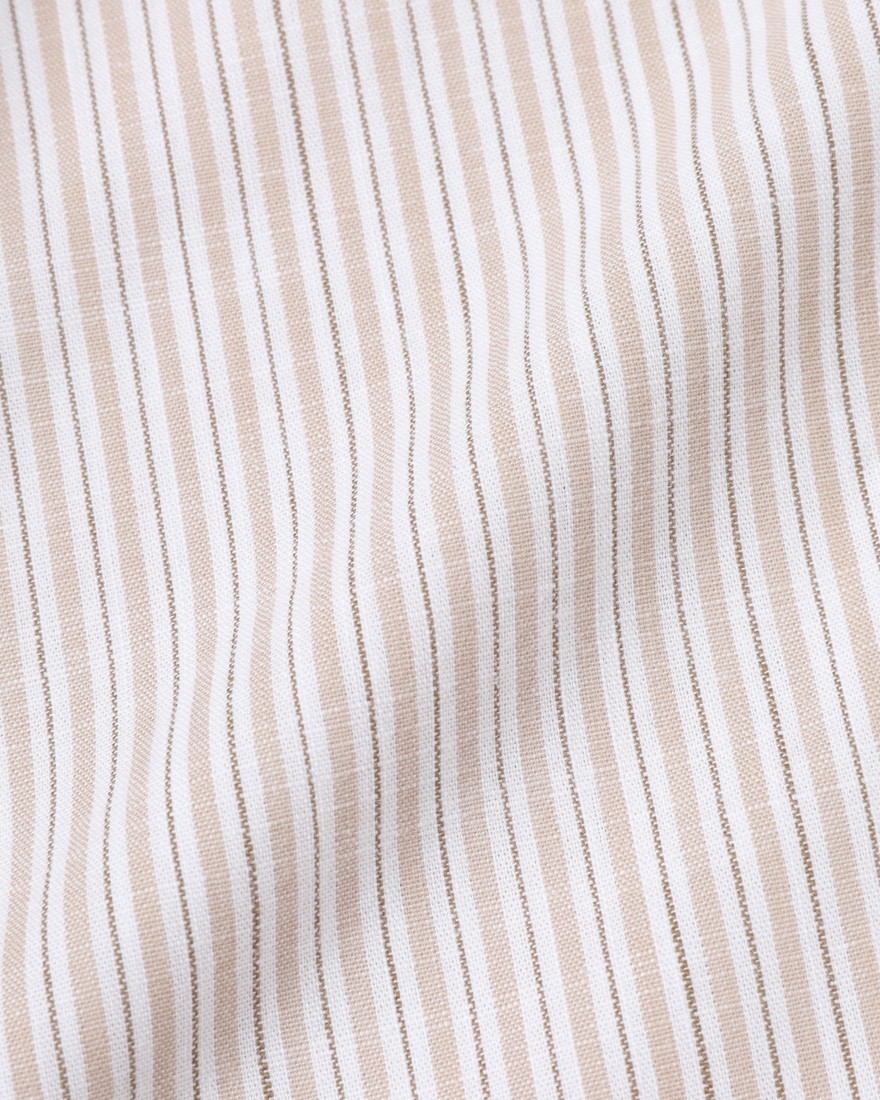 ERRICO FORMICOLAリネンコットン ストライプ BDシャツ【LUCA】16l