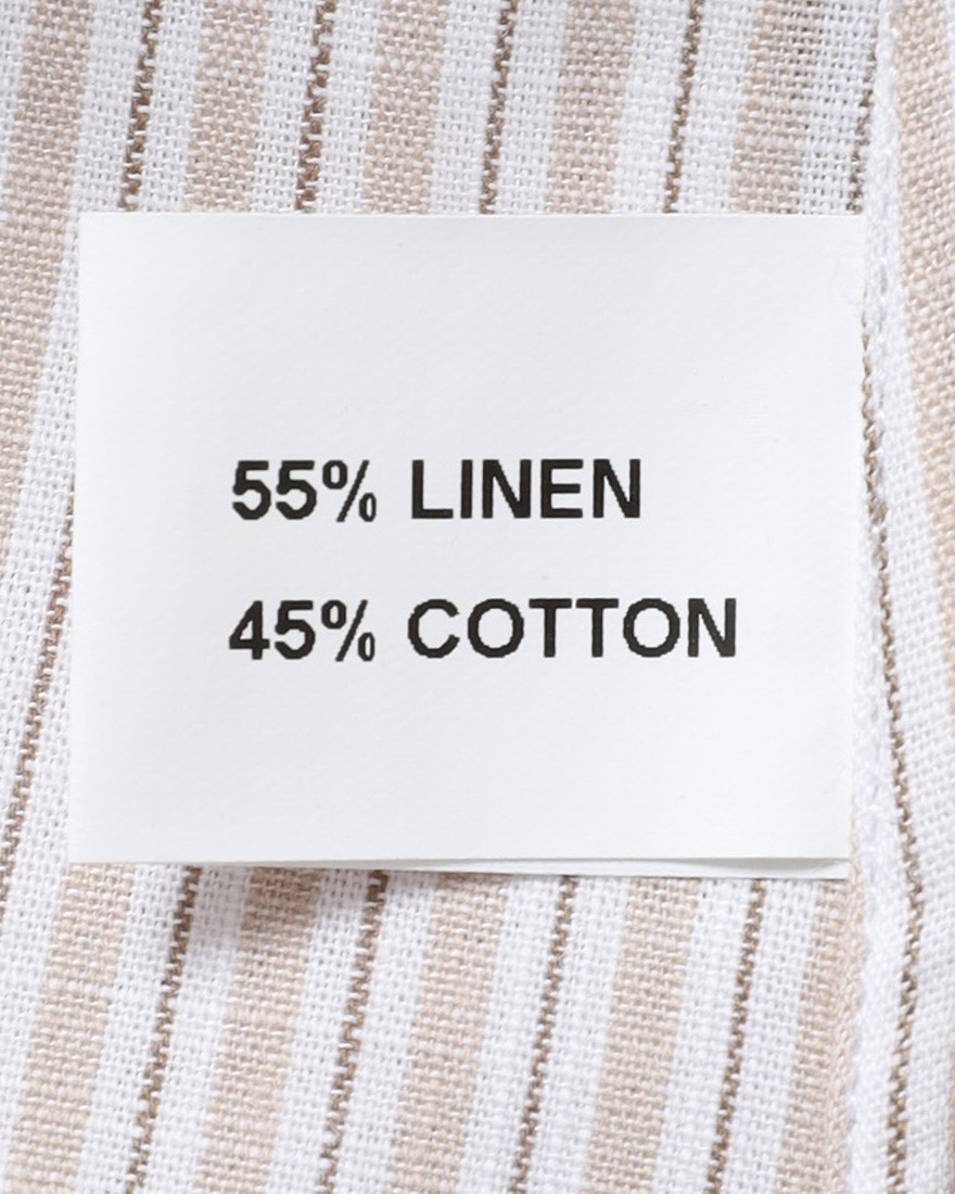 ERRICO FORMICOLAリネンコットン ストライプ BDシャツ【LUCA】17l