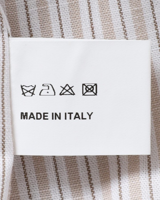 ERRICO FORMICOLAリネンコットン ストライプ BDシャツ【LUCA】18l