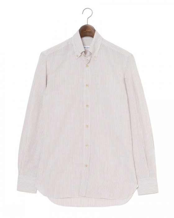 ERRICO FORMICOLAリネンコットン ストライプ BDシャツ【LUCA】ma