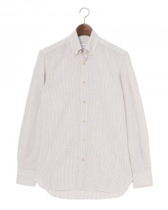 リネンコットン ストライプ BDシャツ【LUCA】
