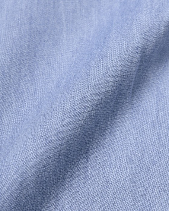 ERRICO FORMICOLAライトインディゴ コットンシャンブレー BDシャツ【LUCA】17l