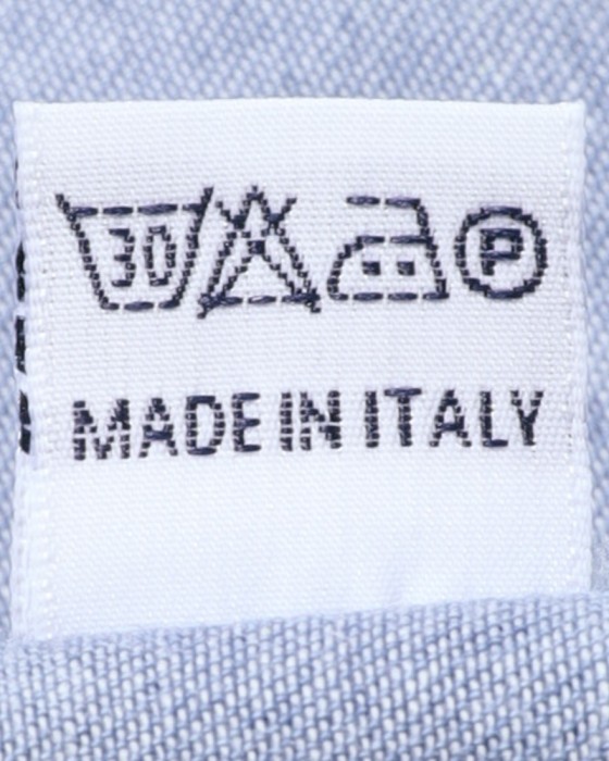 ERRICO FORMICOLAライトインディゴ コットンシャンブレー BDシャツ【LUCA】20l