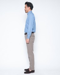 ERRICO FORMICOLAライトインディゴ コットンシャンブレー BDシャツ【LUCA】mb_02l