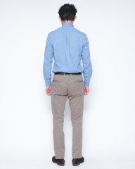 ERRICO FORMICOLAライトインディゴ コットンシャンブレー BDシャツ【LUCA】mb_03l