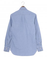 ERRICO FORMICOLAライトインディゴ コットンシャンブレー BDシャツ【LUCA】mb_04l