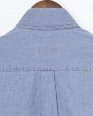 ERRICO FORMICOLAライトインディゴ コットンシャンブレー BDシャツ【LUCA】mb_11l