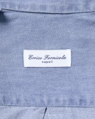 ERRICO FORMICOLAライトインディゴ コットンシャンブレー BDシャツ【LUCA】mb_13l