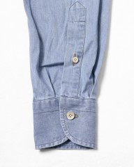 ERRICO FORMICOLAライトインディゴ コットンシャンブレー BDシャツ【LUCA】mb_15l