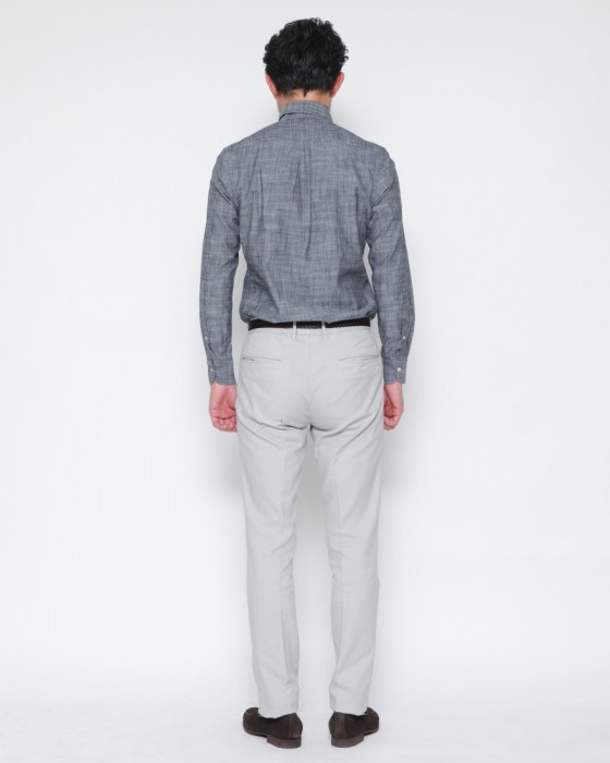 ERRICO FORMICOLAインディゴ コットンシャンブレー BDシャツ【LUCA】 03l