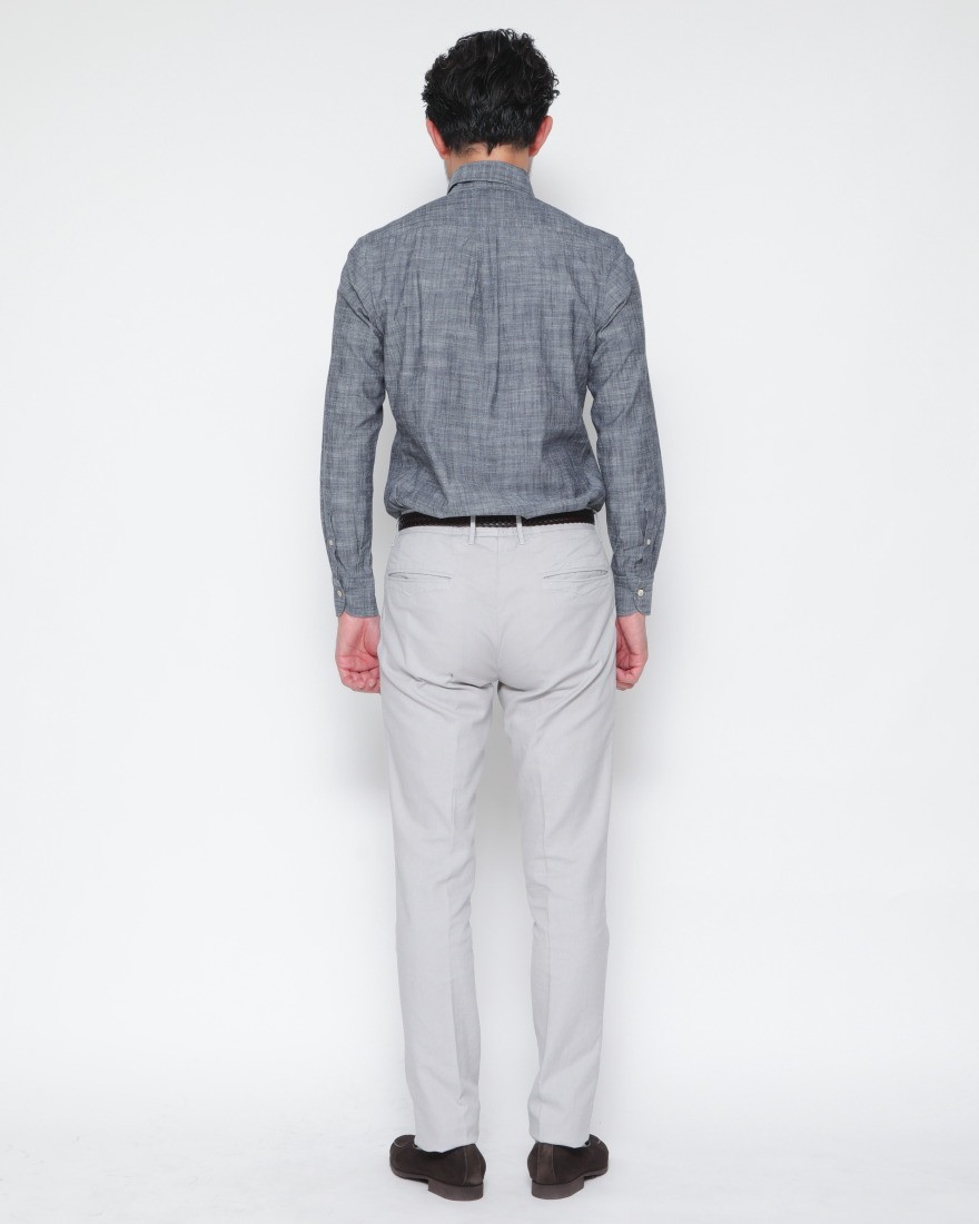 ERRICO FORMICOLAインディゴ コットンシャンブレー BDシャツ【LUCA】 03l