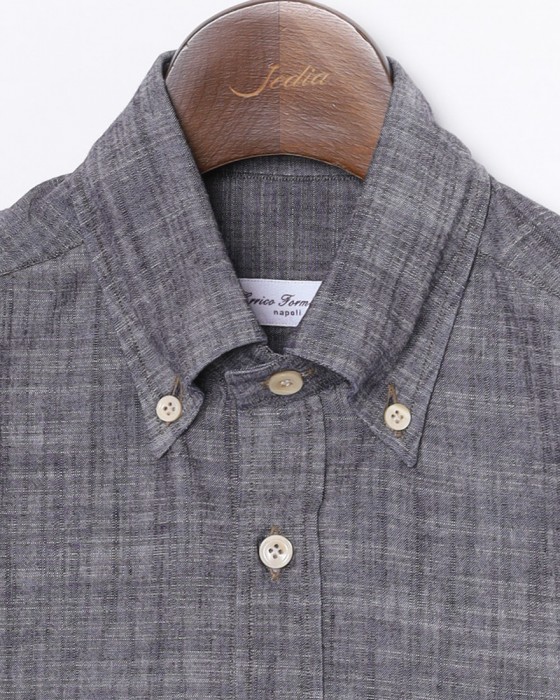ERRICO FORMICOLAコットン シャンブレー BDシャツ【LUCA】 06l