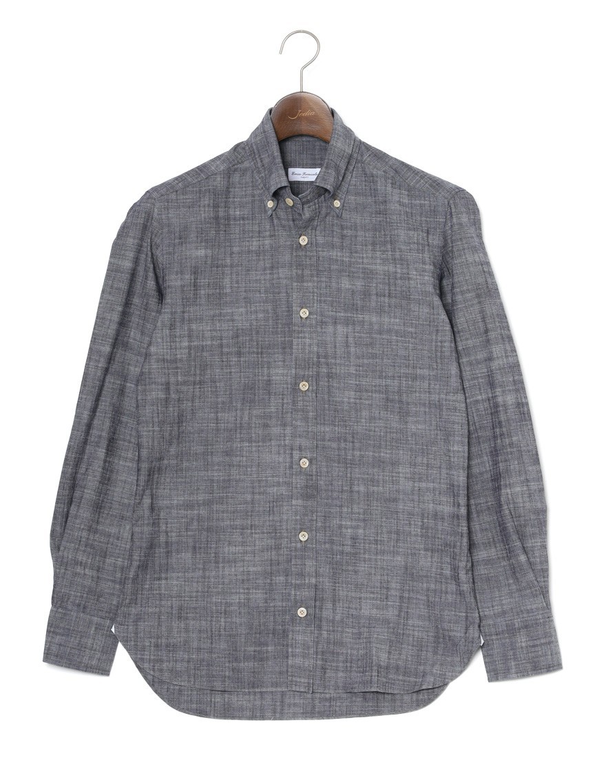 ERRICO FORMICOLAコットン シャンブレー BDシャツ【LUCA】 ma
