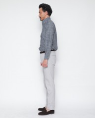 ERRICO FORMICOLAインディゴ コットンシャンブレー BDシャツ【LUCA】 mb_02l