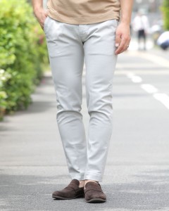 ガーメントダイストレッチコットン　9分丈ドレスチノ【GAGA】