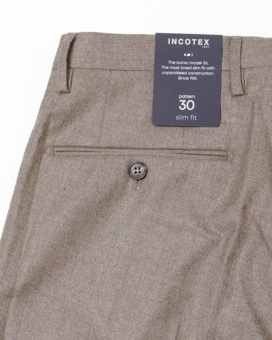 INCOTEXカシミヤ混ウール スラックス【1951 COLLECTION /35 SLIM FIT】11l