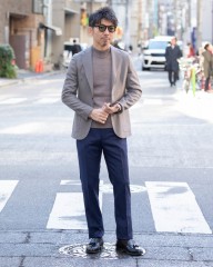 INCOTEXカシミヤ混ウール スラックス【1951 COLLECTION /35 SLIM FIT】mb_ma